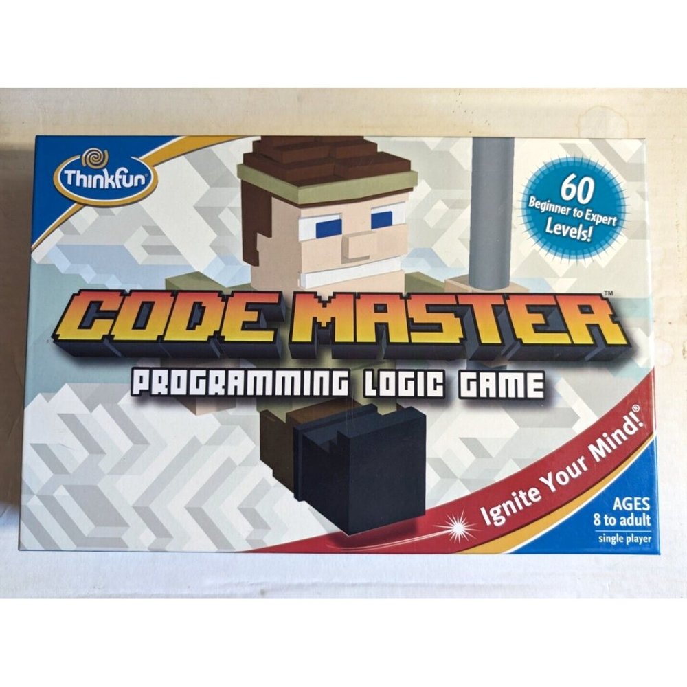 Thinkfun CODE MASTER Programming Logic Minecraft style Board Game complete Fun
